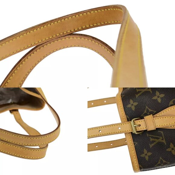 LOUIS VUITTON BUCKET PM Shoulder Tote Bag Monogram Leather Brown M42238 32YF410 - Picture 11 of 14